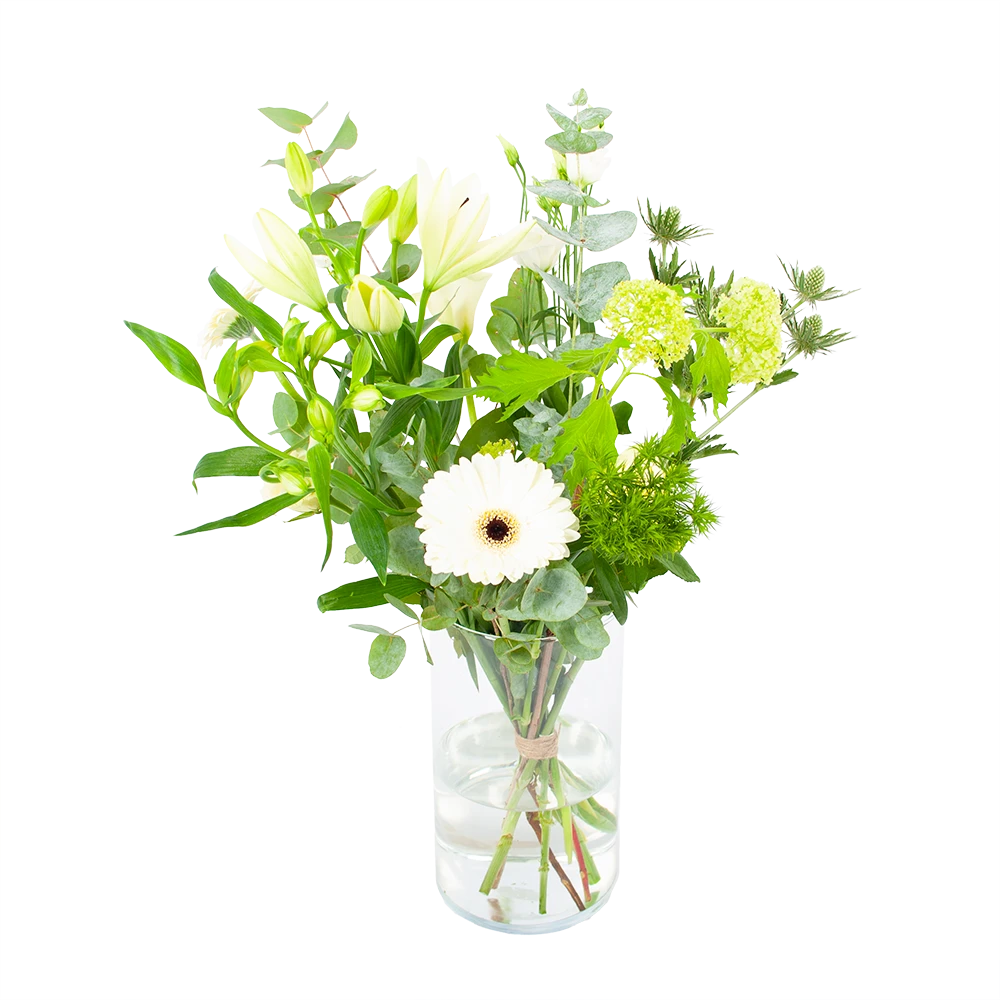 Boeket Wit Gebaar Middel 1 Boeket Wit Gebaar Middel