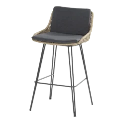 Bohemian Bar Stoel - Naturel - Incl. Kussen