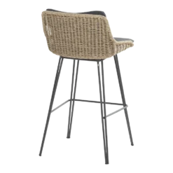 Bohemian Bar Stoel - Naturel - Incl. Kussen -Tuin Magisch Verkoop bohemian bar stoel naturel incl kussen 3 1