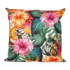 Buitenkussen Bloem Roze/oranje 45x45cm - Tuinkussen