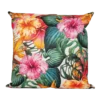 Buitenkussen Bloem Roze/oranje 60x60cm - Tuinkussen
