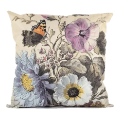 Buitenkussen Boeket Bloemen Met Vlinder 45x45cm - Tuinkussen