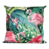 Buitenkussen Monstera/flamingo 45x45cm - Tuinkussen