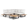 Dawson Teak Loungeset Complete Dove