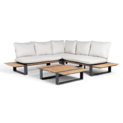 Dawson Teak Loungeset Complete Dove