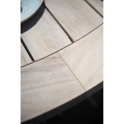 Louvre Dining Tafel Met Alu Poten - U00f8 160 Cm - Natural Teak -Tuin Magisch Verkoop louvre dining tafel met alu poten 160 cm natural teak 5 1