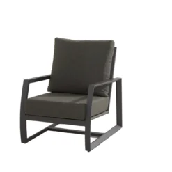 Mauritius Lounge Stoel - Antraciet - Incl. Kussens